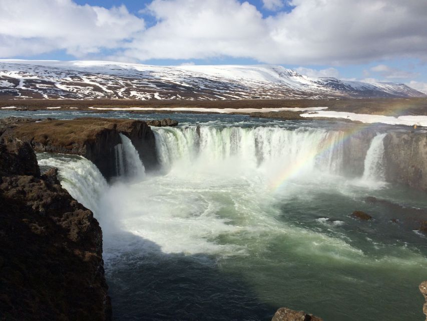 Akureyri Port: Lake Mývatn & Goðafoss Waterfall Day Trip - Goðafoss Waterfall: the first big payoff stop