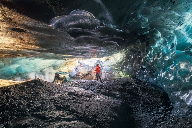 Crystal Treasures of Vatnajökull: Ice Cave Adventure - Getting fitted with crampons, ice axe, spikes, and helmet