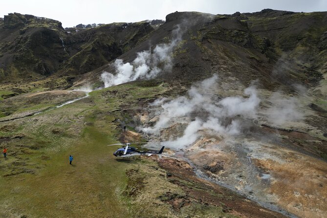 Fire and Ice Helicopter Tour: Glacier and Hengill Geothermal Area - Hengill geothermal landing: mud pots and hot springs up close