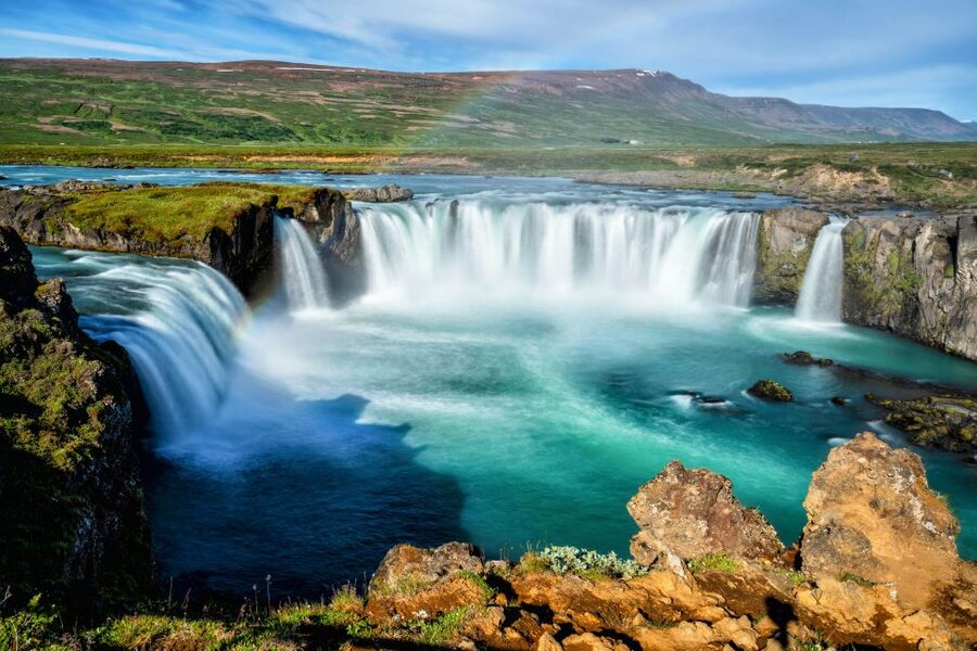 From Akureyri: Myvatn Lake, Craters, & Waterfall Tour - Námaskarð geothermal area, sulfur, mud pools, and strict paths