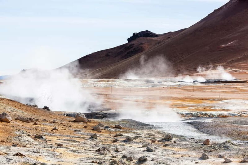 From Akureyri Port: Diamond Circle Guided Day Trip w/ Lunch - Námaskarð geothermal area: hot springs and boiling mud pools