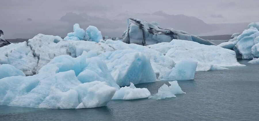 From Djúpivogur: Glacier Lagoon, Diamond Beach & Stokksnes - Diamond Beach: the ice-on-black-sand photo contrast