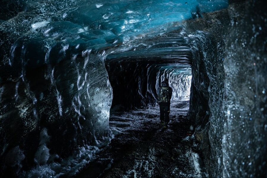 From Gullfoss: Langjökull Ice Cave and Snowmobile Tour - Safety briefing and gear set-up on glacier time