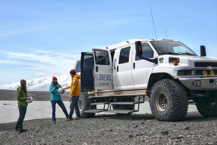 From Jökulsárlón: Ice Cave and Glacier Exploration Tour - Time on the ice: pacing, photo stops, and guide style