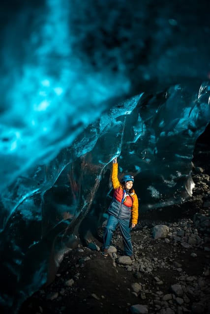 From Jökulsárlón: Vatnajökull Glacier Blue Ice Cave Tour - The walk and gear: helmets, crampons, and what to wear