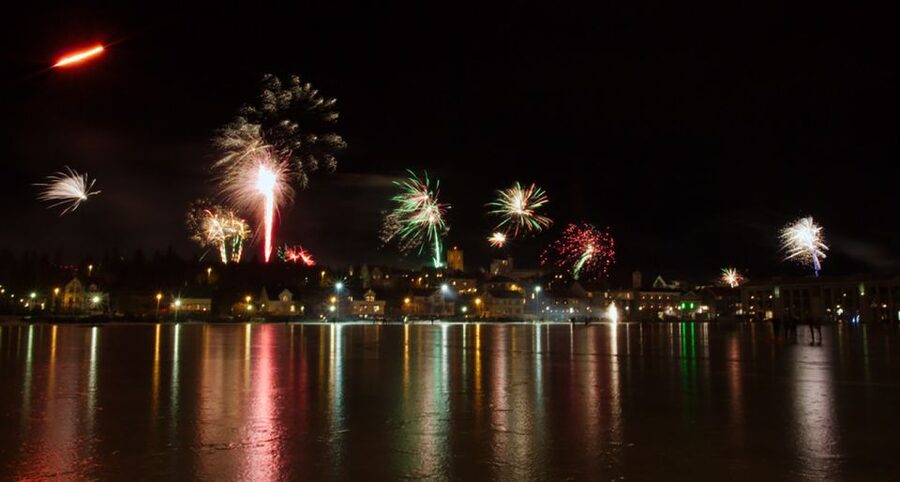 From Reykjavik: New Years Fireworks by Boat - The 10:30 PM to just-after-midnight timing that matters