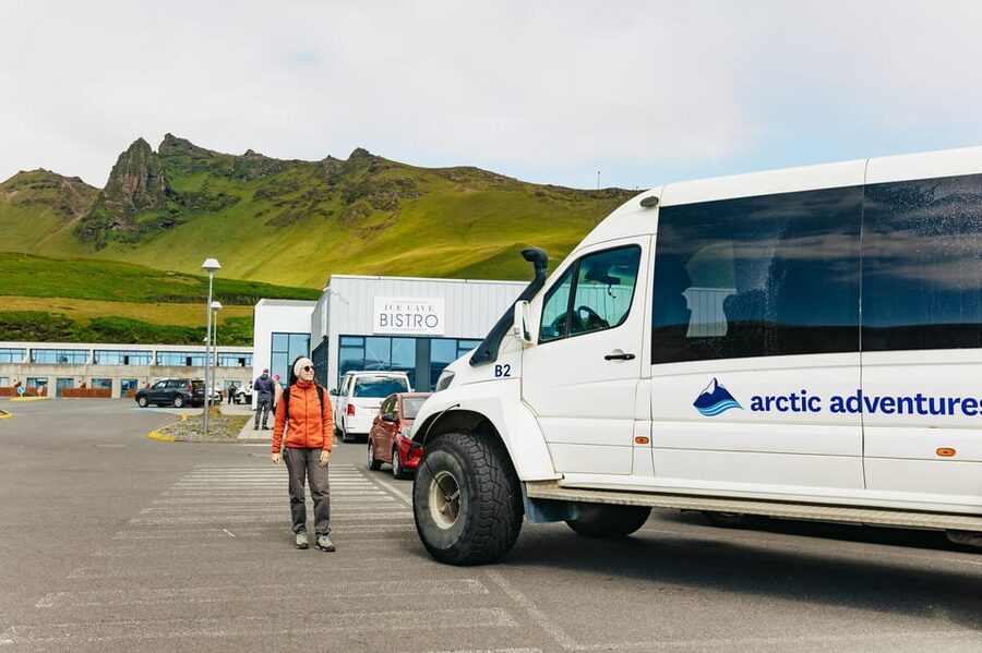 From Vik: Katla Ice Cave and Super Jeep Tour - The crampons-and-helmet moment: getting onto the glacier safely