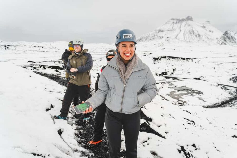 From Vik: Katla Ice Cave & Super Jeep Tour - Safety gear and crampons before you step onto ice