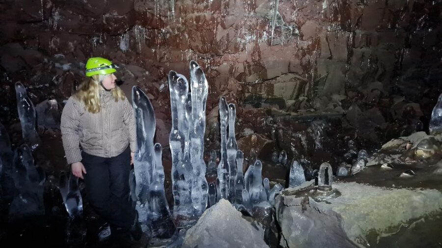 Geological Lava Tunnel Adventure - Arnarker Cave - The Longer 400 m Section, Challenge Level and Winter Ice