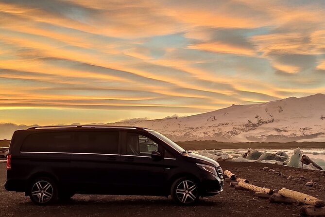 Glacier Lagoon, Diamond Beach, Black Sand Beaches and Waterfalls - Reykjavik pickup to South Coast driving, without the headache