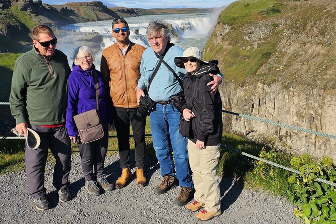 Golden Circle : Private Guided Day Tour + Blue Lagoon(Optional) - Gullfoss Falls: loud water, mist, and a two-tier view