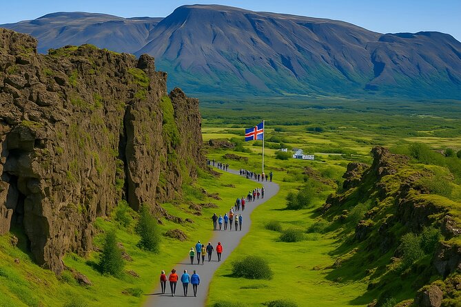Golden Circle Private Tour From Reykjavik - Stop 3 at Gullfoss: the two-tier Golden Waterfall and misty rainbow chances