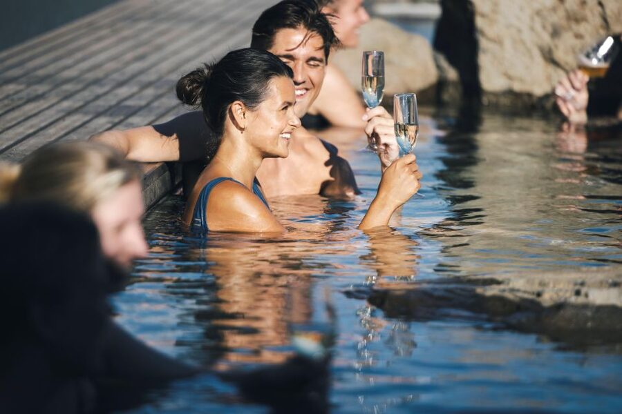Hvammsvik Hot Springs: Admission Package - Northern Lights and Midnight Sun: when the timing helps