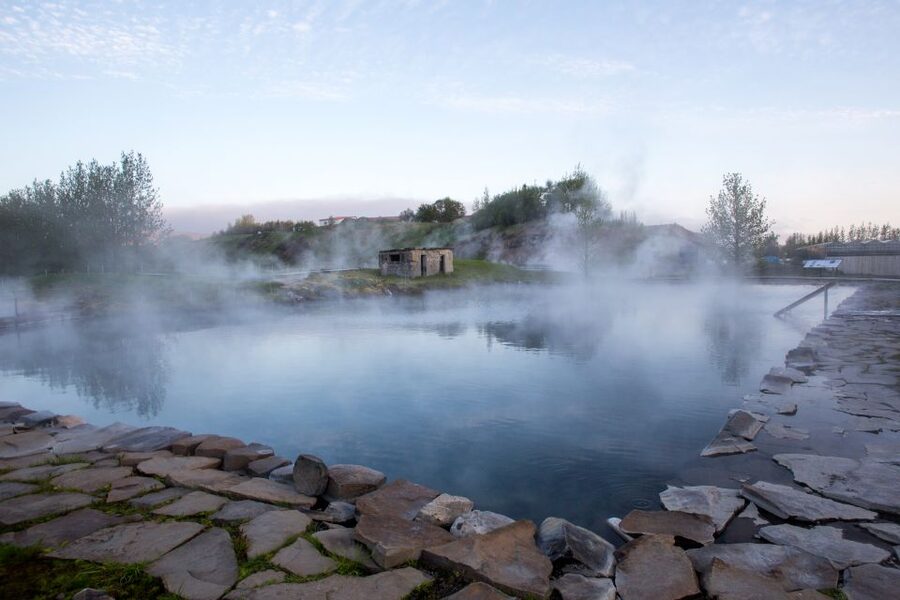 Iceland Secret Lagoon Admission Ticket - What you do when you arrive: lockers, shower routine, then the soak