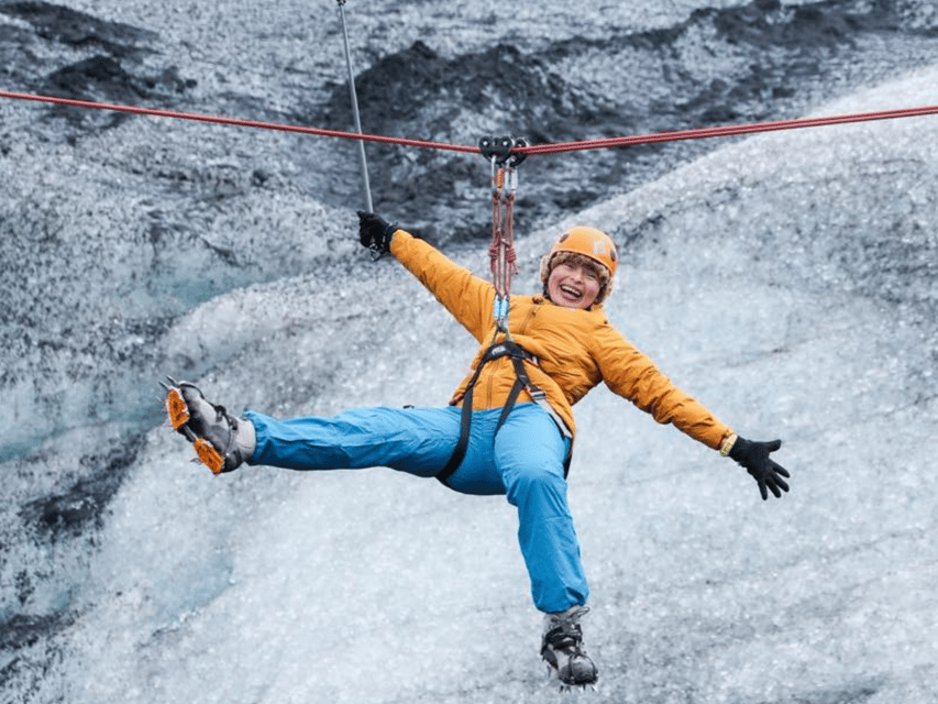 Iceland: Zip Line Tour + Glacier Adventure - What to bring for glacier cold and wet wind
