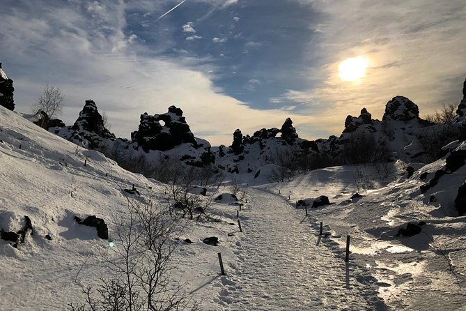 Lake Myvatn Day Tour and Godafoss Waterfall for Cruise Ships from Akureyri Port - Stop 1: Goðafoss Waterfall with just enough time to get the views