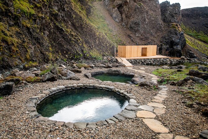 Lava Waterfalls, Sagas & Unique Canyon Baths - Small Group Tour - Glanni Waterfall, plus those lava craters you can spot