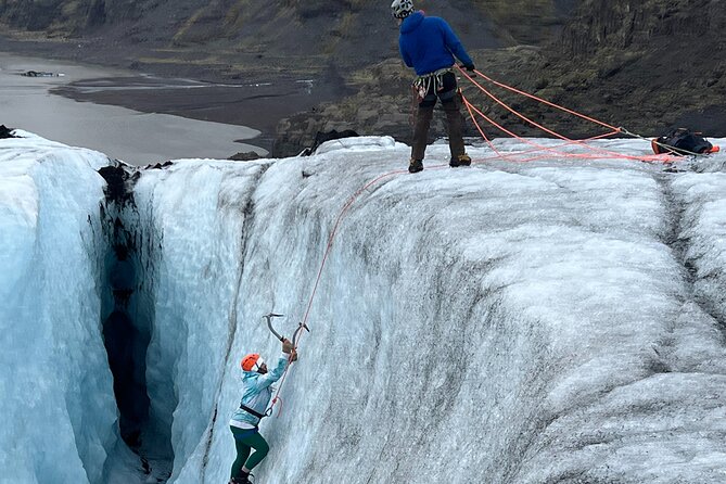 Micro group - Ice climbing at Sólheimajökull - Walking Over Crevasses and Moulins Before You Climb