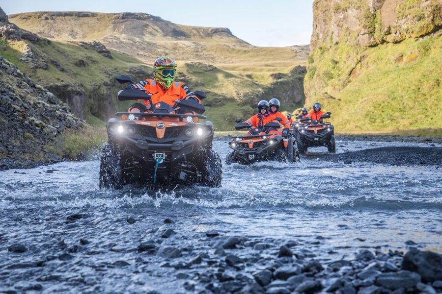 Mýrdalsjökull: South Coast ATV Quad Bike Safari - Mýrdalsjökull in the Distance, Then Back Over Sand and Through Valleys