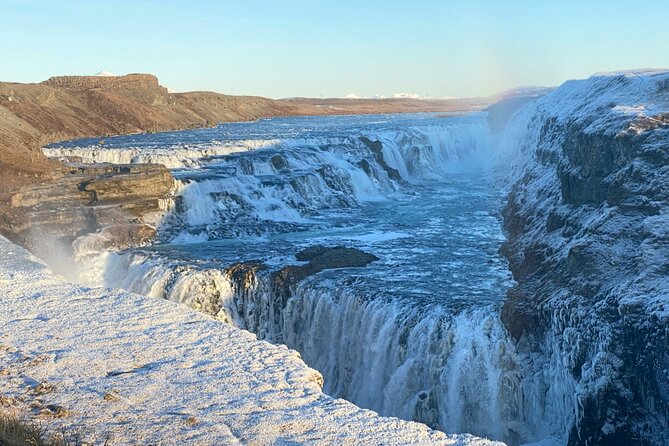 Private Golden circle and glacier super jeep tour from Reykjavik - Gullfoss Falls: milky water, massive power, and 40 minutes of wow
