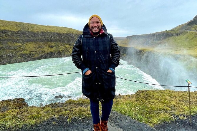Private Golden Circle tour in a premium class car. - Kerið Crater (Kerið): the red walls plus that weird-blue lake