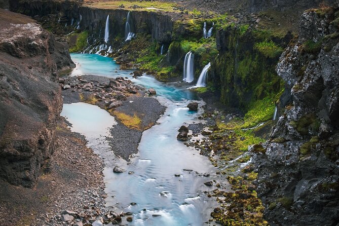 Private Tour of Valley of Tears and Highlands adventure - Sigoldufoss entrance waterfall, small size, big color
