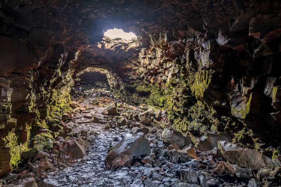 Raufarhólshellir: Lava Falls Adventure Tour - Entering the Lava Tunnel with the right gear