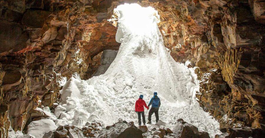 Raufarhólshellir Lava Tunnel: Underground Expedition - Entering Raufarhólshellir, one of Iceland’s best-known lava tubes