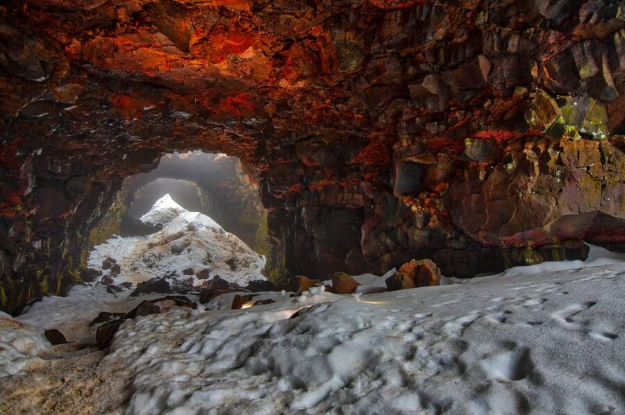 Raufarhólshellir Lava Tunnel: Underground Expedition - The guided route on footbridges and rough ground