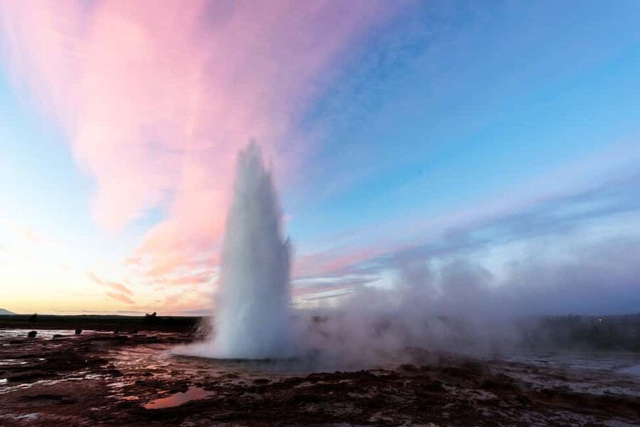 Reykjavik: Golden Circle, Geothermal Lagoon & Fridheimar - Geysir Geothermal Area and Strokkur: Eruptions You Can Time