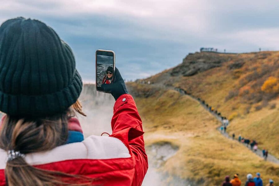 Reykjavik: Golden Circle, Geothermal Lagoon & Fridheimar - Gullfoss Waterfall: Two Tiers, One Mighty Canyon