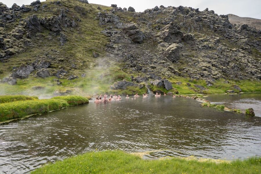 Reykjavík: Landmannalaugar Hike and the Valley of Tears - Natural hot pool time: the best reset after the hike
