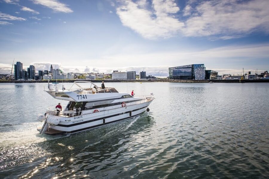 Reykjavík: New Year's Eve Northern Lights Yacht Cruise - Setting sail along Reykjavik, with Videy Island as your early landmark