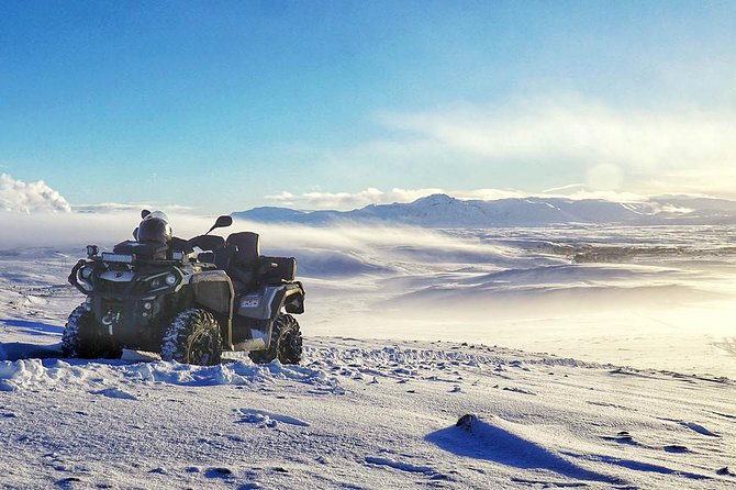 Reykjavik Peak with Safari Quads ATV - The gearing-up stage: helmets, ski masks, and warm overalls