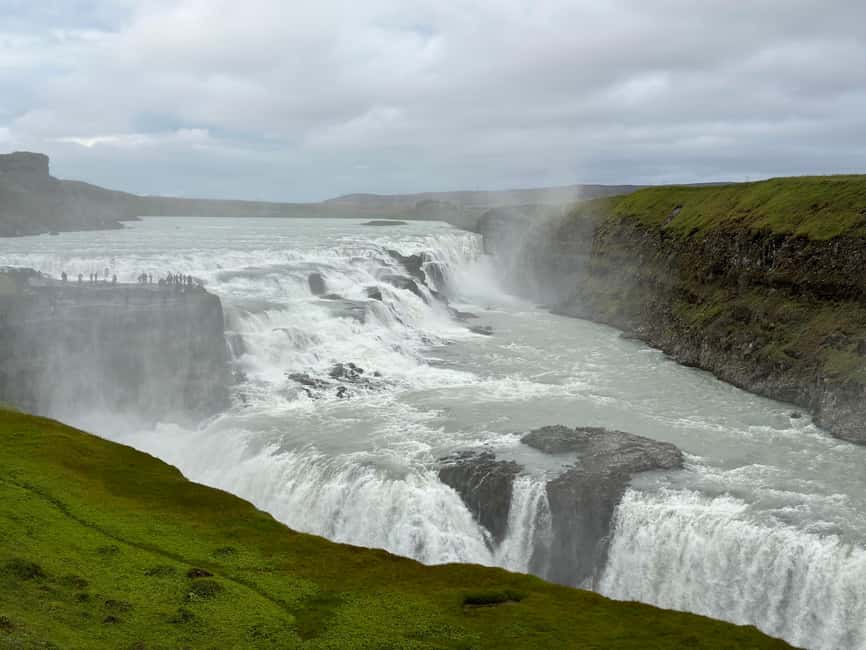 Reykjavik: PRIVATE Golden Circle tour with 5 TOP stops - Gullfoss, the two-part waterfall with a 32-meter total drop