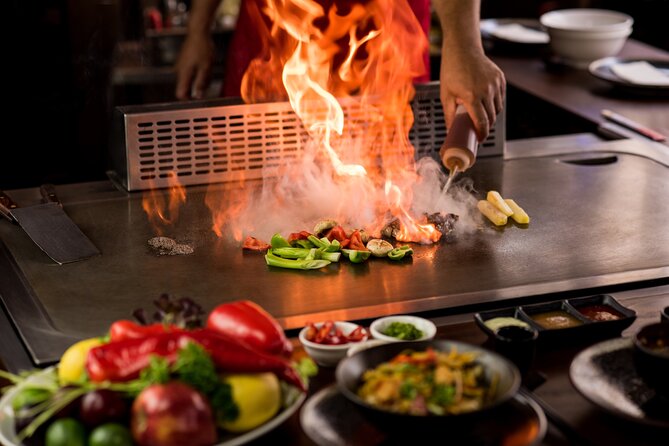 Reykjavik Teppanyaki 7 Course Menu and Fire Show with Cocktail - Sake cocktail and drinks at Flame: included, then optional