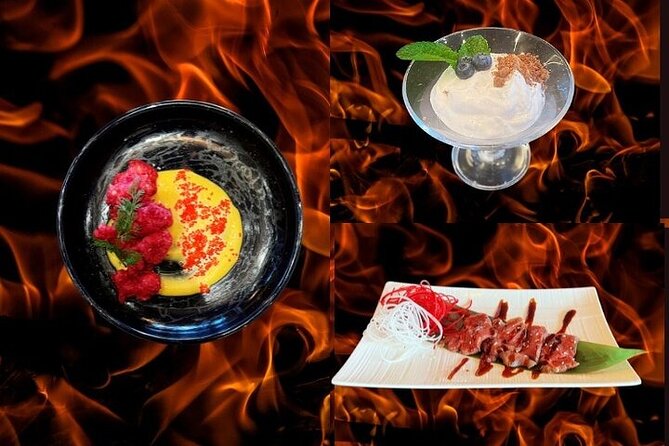 Reykjavik Teppanyaki 7 Course Menu and Fire Show with Cocktail - The Icelandic-Japanese menu: 7 courses, with real variety