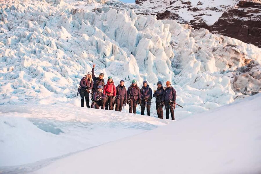 Skaftafell: Blue Ice Maze Glacier Hike on Vatnajökull - 4x4 transport and getting geared up the right way