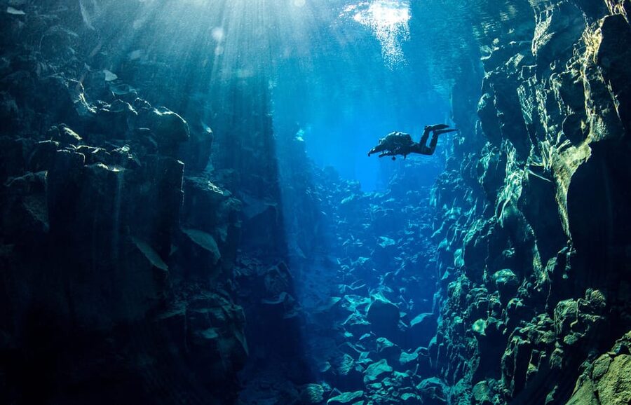 Thingvellir: Silfra Fissure Diving with Optional Pickup - Entering Þingvellir National Park, then switching worlds underwater