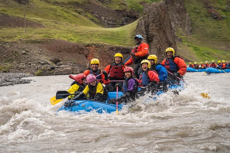 Varmahlíð: Top-Rated Family Adventure Rafting in Drysuits - The coach ride and the second safety briefing at the river