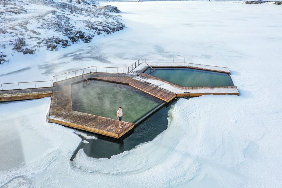 Vök Baths: East Iceland Geothermal Baths Entry - Winter soaks, stars, and northern lights chances