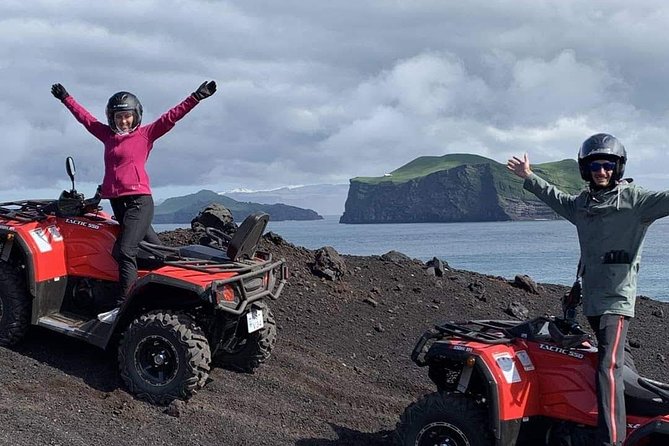 Volcano ATV Tour - Driving Around Lava Toward the Eldfell Volcano Area