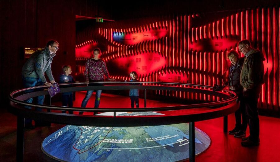 Volcano Exhibition and Cinema - Lava Centre Iceland - The Fiery Heart of Iceland display: where magma starts and how it rises