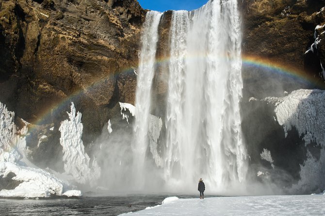 Winter South Coast Day Tour by Minibus from Reykjavik - Gljúfrabúi and Skógafoss: two waterfall moods, one after the other
